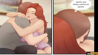 My sexy stepmom helps me control my nerves