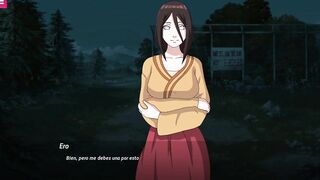 Hanabi playing with our cock from a peculiar position - Naruto Game - Sarada Rising