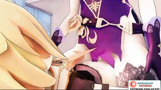 ITER AND LISA FUCKING IN HOUSE DICK RIDING | GENSHIN IMPACT HENTAI ANIMATION