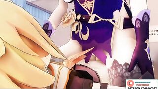 ITER AND LISA FUCKING IN HOUSE DICK RIDING | GENSHIN IMPACT HENTAI ANIMATION