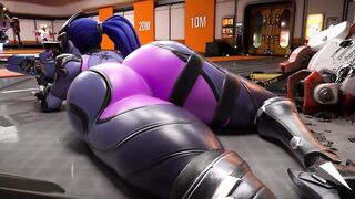 Widowmaker jiggles her huge ass while at target practice