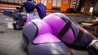 Widowmaker jiggles her huge ass while at target practice
