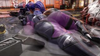Widowmaker jiggles her huge ass while at target practice