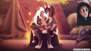 Impregnated a she-wolf in front of the whole pack