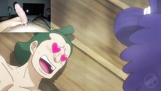 Nami And Nico Robin in the bath uncensored scene of Nami