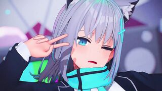 【MMD BlueArchive 4k/60fps】Sunaookami Shiroko (砂狼シロコ)《『ビビデバ (Bibbidiba) 星街すいせい (Hoshimachi Suisei)』》