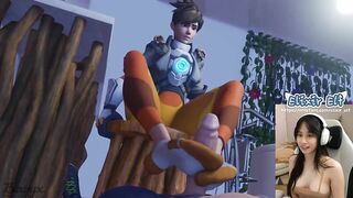 Tracer knows your secret footjob