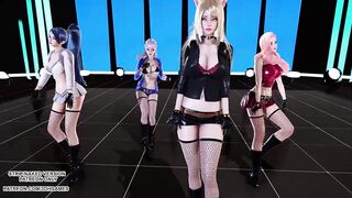 [MMD] GIRL CRUSH Oppa - Do You Trust Me Ahri Evelynn Kaisa Seraphine Sexy Kpop Dance 4K 60FPS