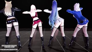 [MMD] GIRL CRUSH Oppa - Do You Trust Me Ahri Evelynn Kaisa Seraphine Sexy Kpop Dance 4K 60FPS