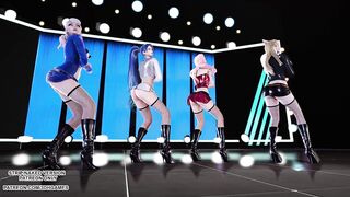 [MMD] GIRL CRUSH Oppa - Do You Trust Me Ahri Evelynn Kaisa Seraphine Sexy Kpop Dance 4K 60FPS