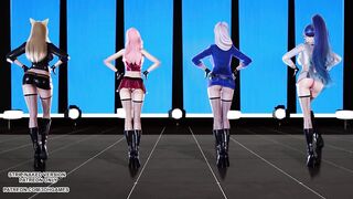 [MMD] GIRL CRUSH Oppa - Do You Trust Me Ahri Evelynn Kaisa Seraphine Sexy Kpop Dance 4K 60FPS