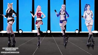 [MMD] GIRL CRUSH Oppa - Do You Trust Me Ahri Evelynn Kaisa Seraphine Sexy Kpop Dance 4K 60FPS