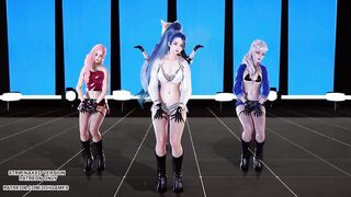 [MMD] GIRL CRUSH Oppa - Do You Trust Me Ahri Evelynn Kaisa Seraphine Sexy Kpop Dance 4K 60FPS