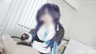 ????【aliceholic13】BlueArchive Yuka Hayase cosplaying femdom glove lotion handjob