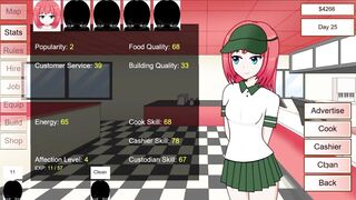 Keep the waitress at work just for the blowjob. Reina