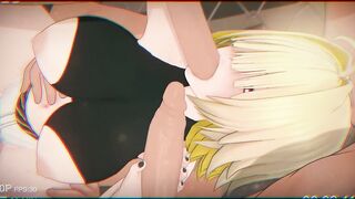 Blonde Girl Gets Cum Inside Pussy On Gangbang!