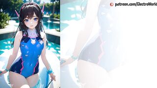 D.va gets full penetration in yoga swimsuit