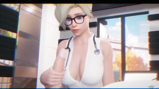 Super Blonde Girl From Overwatch Take Cum on Face!