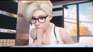 Super Blonde Girl From Overwatch Take Cum on Face!
