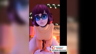 VELMA NEW YEAR DICK RIDING - SCOOBY DOO HENTAI ANIMATION