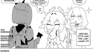 Arataki Itto x Kujou Sara Sex Battle - Hentai Comic Animation ????