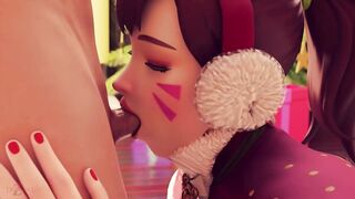 New Year blowjob ~D.va~ 3D animations