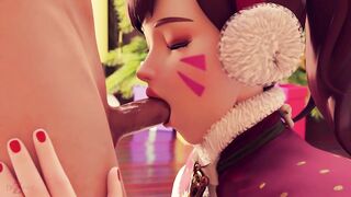 New Year blowjob ~D.va~ 3D animations