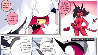 Helluva Boss Loona Has Threesome With Moxxie And Millie