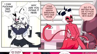Helluva Boss Loona Has Threesome With Moxxie And Millie