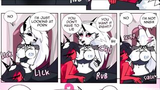 Helluva Boss Loona Has Threesome With Moxxie And Millie