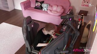 Futanari gamer fucking her favorite super in a 3D animated porn