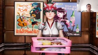 D.va Overwatch Enjoy Big Ass Creampie In Mouth Overwatch ANIMATED 4k 60FpS