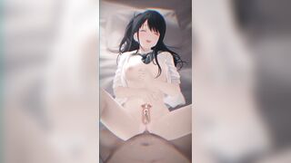 Cute Brunette Getting Creampie Inside Pussy!