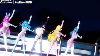 [MMD]CHUNG HA - Stay Tonight (Xayah/Gwen/Ahri/Soraka/Lulusa) [Clothed ver.]