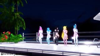 [MMD]CHUNG HA - Stay Tonight (Xayah/Gwen/Ahri/Soraka/Lulusa) [Clothed ver.]