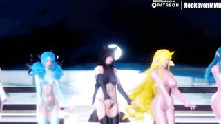 [MMD]CHUNG HA - Stay Tonight (Xayah/Gwen/Ahri/Soraka/Lulusa) [Clothed ver.]