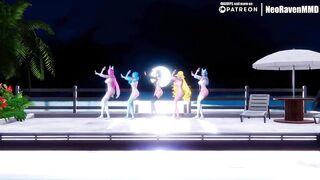 [MMD]CHUNG HA - Stay Tonight (Xayah/Gwen/Ahri/Soraka/Lulusa) [Clothed ver.]