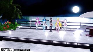 [MMD]CHUNG HA - Stay Tonight (Xayah/Gwen/Ahri/Soraka/Lulusa) [Clothed ver.]