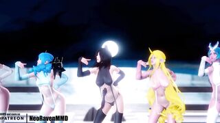 [MMD]CHUNG HA - Stay Tonight (Xayah/Gwen/Ahri/Soraka/Lulusa) [Clothed ver.]