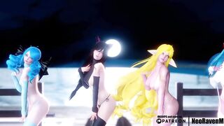 [MMD]CHUNG HA - Stay Tonight (Xayah/Gwen/Ahri/Soraka/Lulusa) [Clothed ver.]