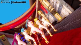 [MMD]EXID - Ah Yeah (Soraka/Gwen/Ahri/Xayah/Lulusa) [Strip ver.]