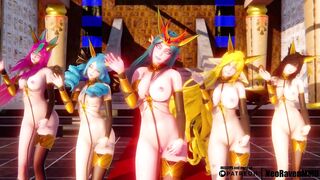 [MMD]EXID - Ah Yeah (Soraka/Gwen/Ahri/Xayah/Lulusa) [Strip ver.]