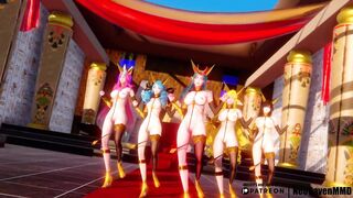 [MMD]EXID - Ah Yeah (Soraka/Gwen/Ahri/Xayah/Lulusa) [Strip ver.]