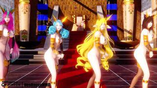 [MMD]EXID - Ah Yeah (Soraka/Gwen/Ahri/Xayah/Lulusa) [Strip ver.]
