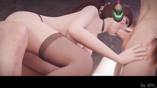 D.Va on a secret mission - Long scene - SOUND 4K 60FPS - April 2024
