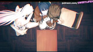 Honkai Impact - Kiana And Mei In Gangbang And A Lot Of Sexual Bitch!
