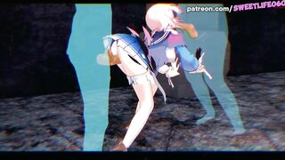 Honkai Star Rail - March 7th Taking It In Pussy And Mouth In Dirty Orgy!