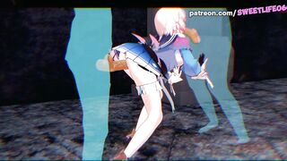 Honkai Star Rail - March 7th Taking It In Pussy And Mouth In Dirty Orgy!
