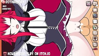 Hole House Gameplay Rias Gremory Fucked In Her Outfit Moaning Orgasm
