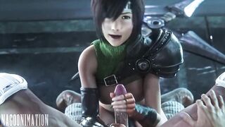 Yuffie showing off her shinobi interrogation technique